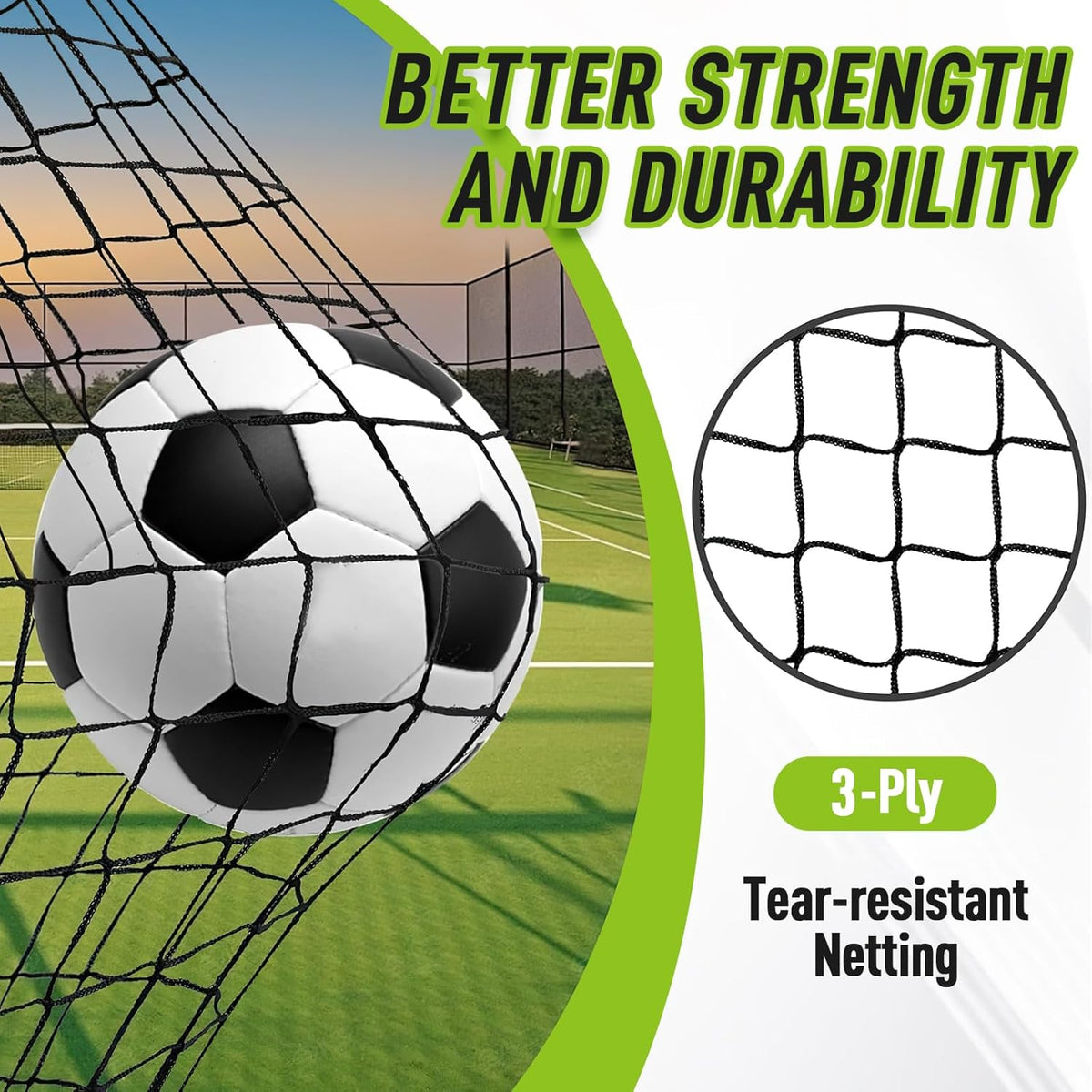 Portable Backyard Soccer Goal Set with 10 Cones & Carry Bag