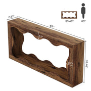 160 cm Farmhouse Console Table with Storage – Brown