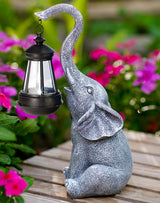 Elephant Statue for Garden Decor with Gift Appeal - Ideal Gifts for Women, Mom or Birthdays, Beautifully Crafted Outdoor & Home Decor to Wow Your Guests (33.5 CM Elephant)
