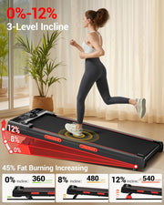 12% Incline 2.75 HP Walking Pad – 150 kg Capacity