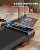 LONTEK 12% Incline Walking Vibration Pad Treadmills for Home, 4 in 1 PortableTreadmill with 120KG Weight Capacity, Under Desk Treadmill with 3.0HP Brushless Quiet