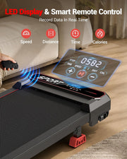 4-in-1 Under-Desk Walking Pad Treadmill with 12% Incline – 3.0HP Quiet, Portable Home Fitness