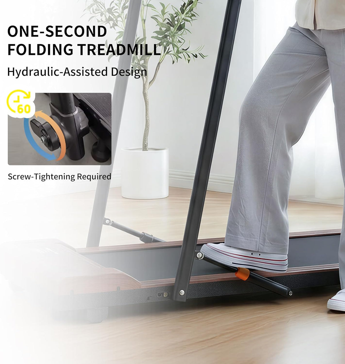 3-in-1 Under-Desk Walking Pad with 12% Incline