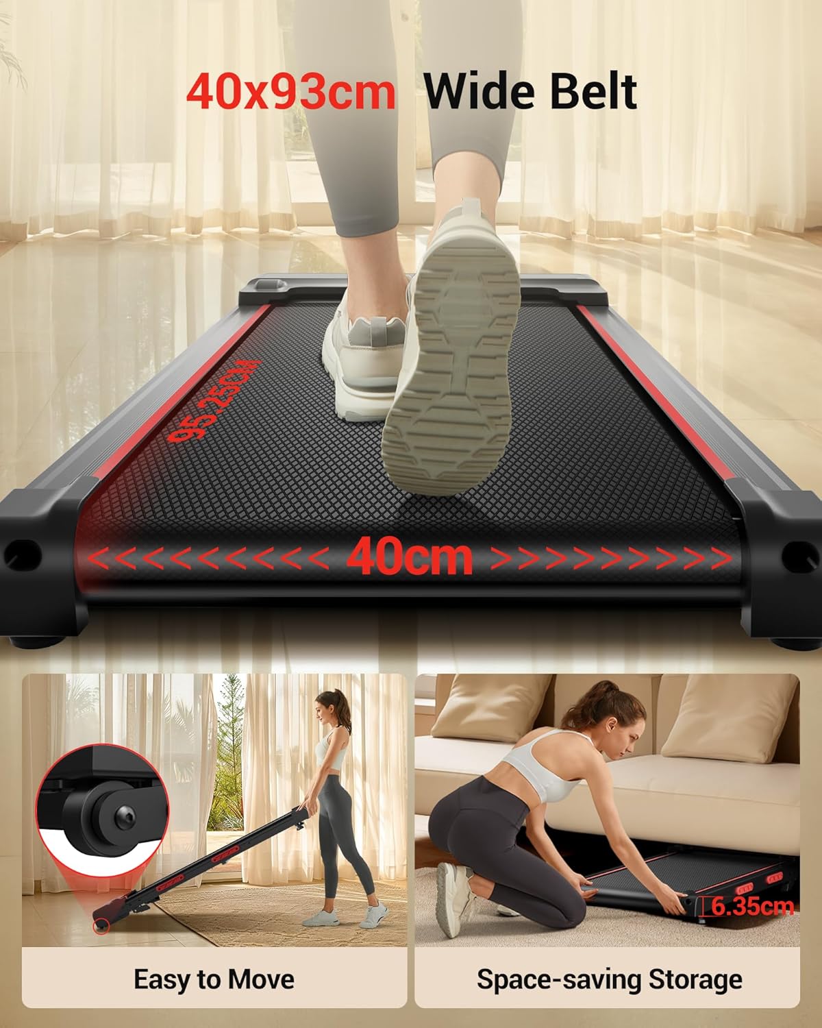 12% Incline 2.75 HP Walking Pad – 150 kg Capacity