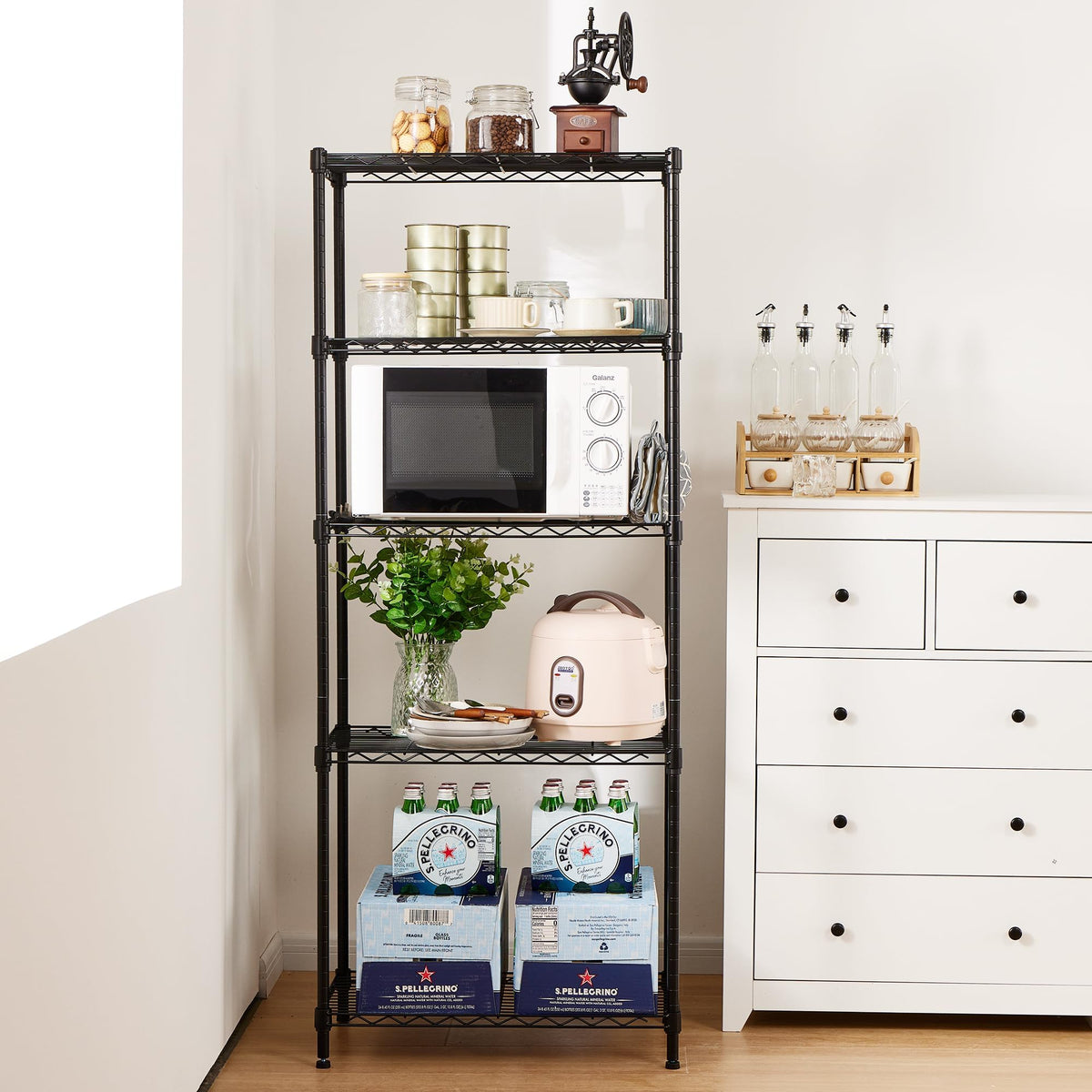 Heavy-Duty 5-Tier Metal Wire Shelving Unit