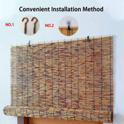 Natural Reed Roller Blind with Side Drawstring