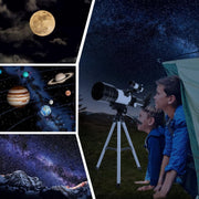 Telescope,Telescopes for Adults Kids Beginners, 70mm Aperture Astronomy Refractor HD Telescopes (15X-150X) with Tripod, Phone Adapter and Moon Filter