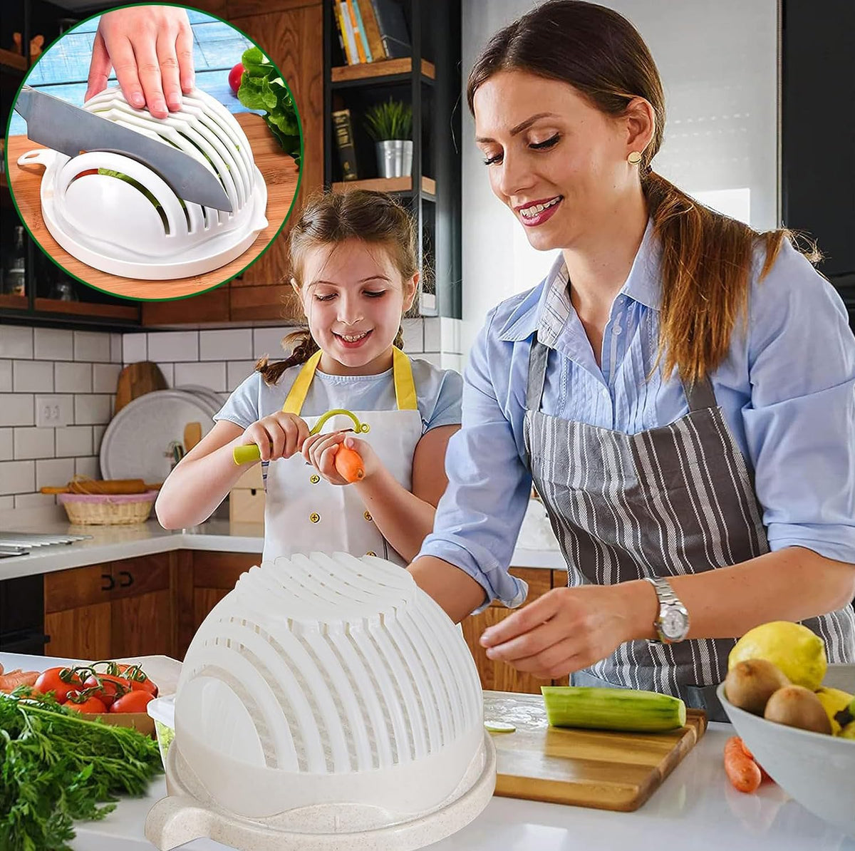 5-in-1 Snap Salad Cutter Bowl