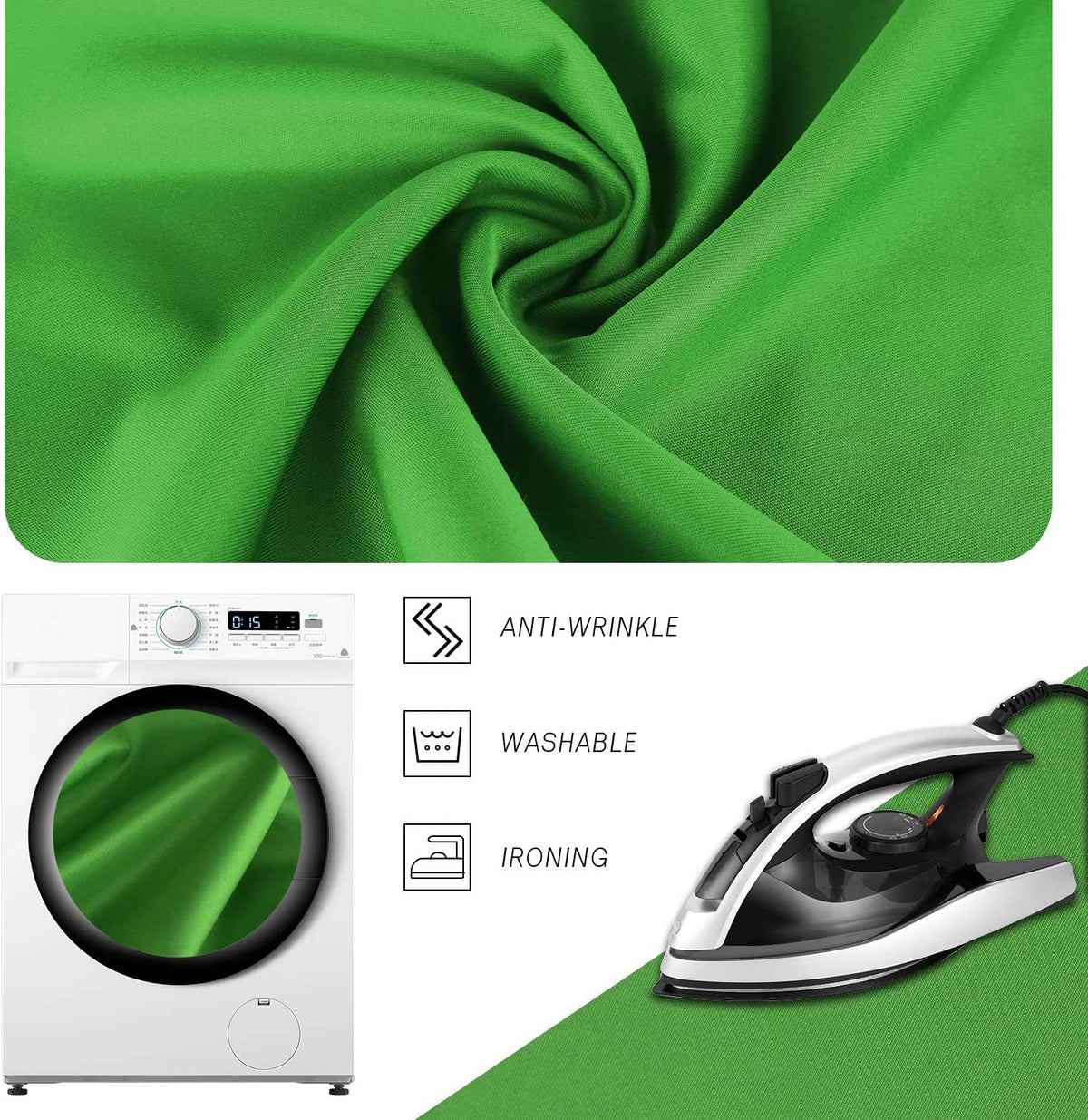 1.8×2.8m Reversible Green & Blue Screen with T-Stand