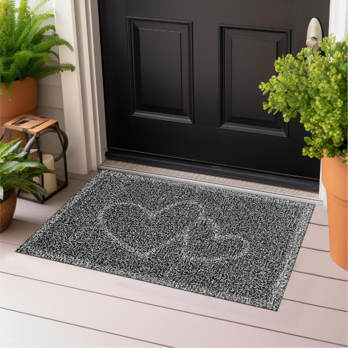 58 × 38 cm Polyvinyl Door & Utility Mat – Black or Grey