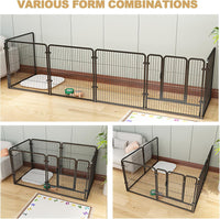 6-Panel Foldable Metal Dog Playpen with Door – 120 × 60 × 60 cm