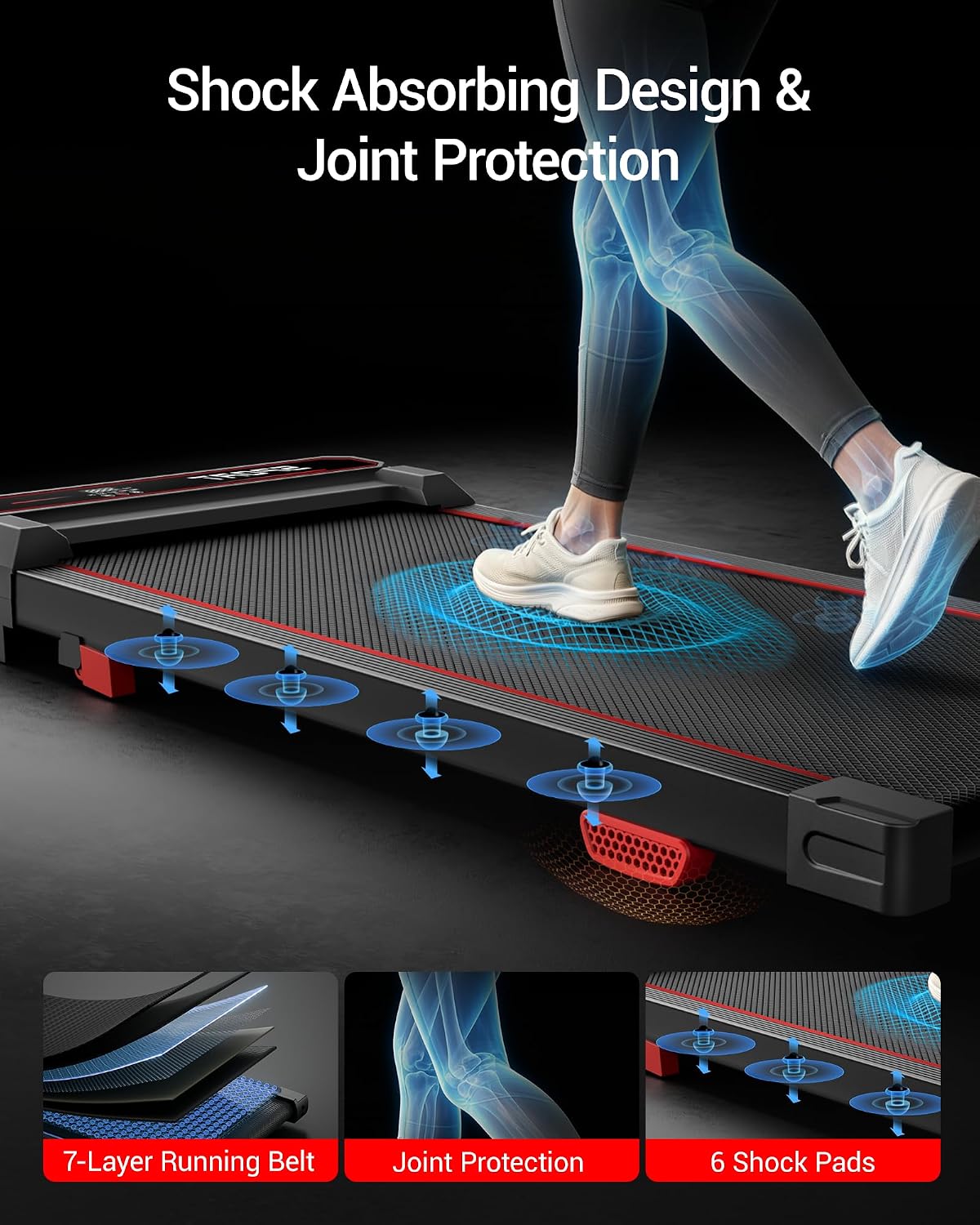 4-in-1 Under-Desk Walking Pad Treadmill with 12% Incline – 3.0HP Quiet, Portable Home Fitness