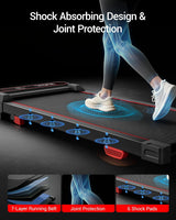 LONTEK 12% Incline Walking Vibration Pad Treadmills for Home, 4 in 1 PortableTreadmill with 120KG Weight Capacity, Under Desk Treadmill with 3.0HP Brushless Quiet