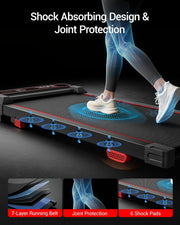 4-in-1 Under-Desk Walking Pad Treadmill with 12% Incline – 3.0HP Quiet, Portable Home Fitness