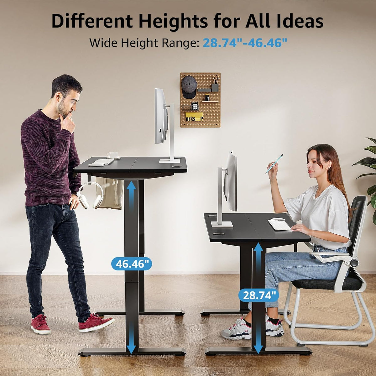 120 × 60 cm Electric Standing Desk with Memory Controller