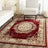 Soft Area Rugs Faux Cashmere Vintage Carpet, Non-Slip Machine Washable Low Piles Modern Boho Persian Rugs Abstract Floor Mat for Bedroom/Living Room/Playroom/Office Indoor Decor (Color 5, 120x160cm)