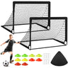 Soccer Goals with Portable Bag, Soccer Nets for Backyard with 10 Cones, Kids Soccer Goals, Soccer Training Equipment for Kids, Youth Games, Sports, Fit for Family Game Play