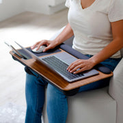 Espresso Lap Desk with Wrist Rest, Mouse Pad & Phone Holder
