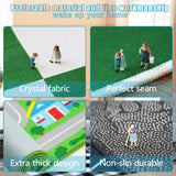 Play Mat Kids Rug Carpet Playmat Extra Large Learn Have Fun Safe Road Traffic System Multi Color Study Activity Centerpiece Play Mat for Playing with Cars for Bedroom Playroom