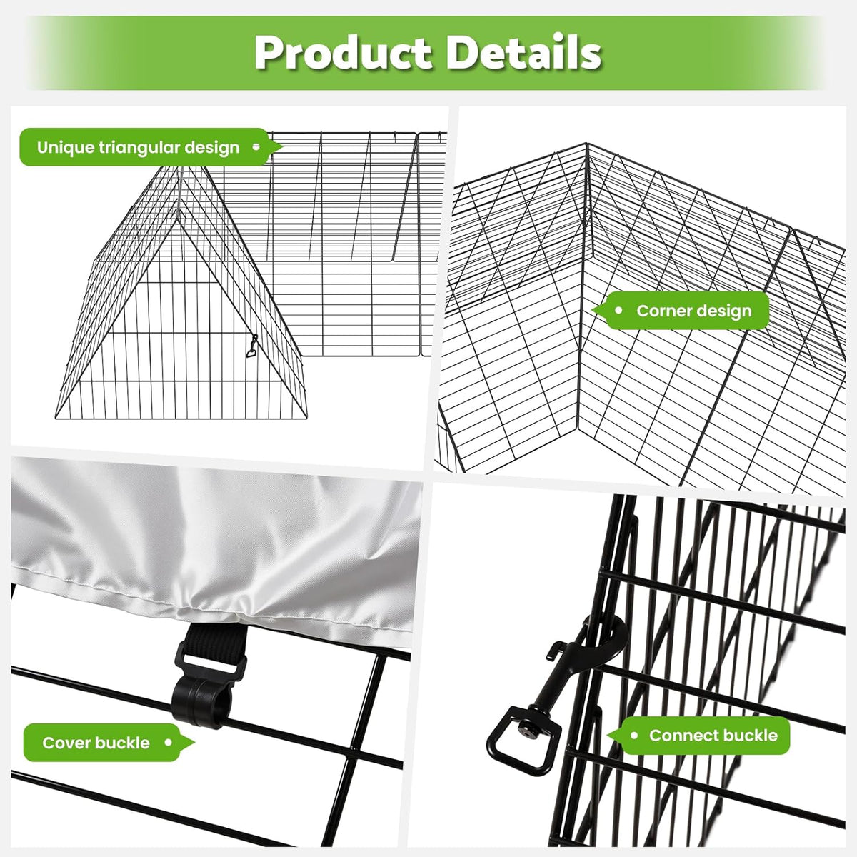 4m Portable Chicken Run Tunnel with Weather Cover