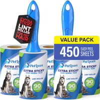 Extra-Sticky Lint Roller Set – 450 Easy-Peel Sheets
