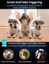 Dog Bark Collar Rechargeable No Shock Barking Collar, Waterproof Smart Beep Vibration Anti Barking Training Collar with 5 Adjustable Sensitivity for Small Medium Large Dogs