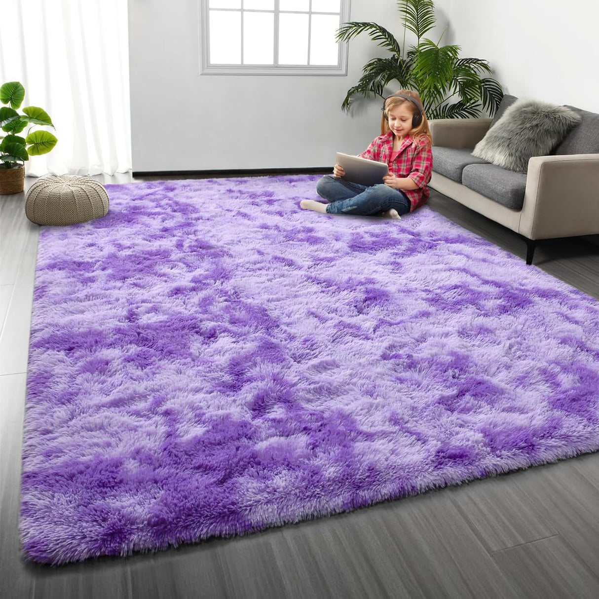 Large Area Rugs for Living Room, Ultra Soft Indoor Modern Fluffy Bedroom Carpets, Washable Furry Throw Rugs Area Carpets for Children Bedroom Home Decor Nursery Rug (Pink, 80 x 160 CM)