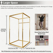 100 × 100 × 200 cm Wrought-Iron Fitting Room with Washable Curtain