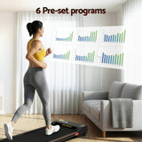 Everfit Walking Pad Treadmill, 3 in 1 Under Desk Treadmills with 12% Incline for Home and Office, 2HP Quiet Walking Pad Portable Treadmill with 6 Preset Programs, Remote Control