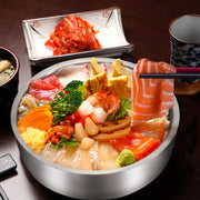Stainless-Steel Chilled Serving Tray with Ice Chamber
