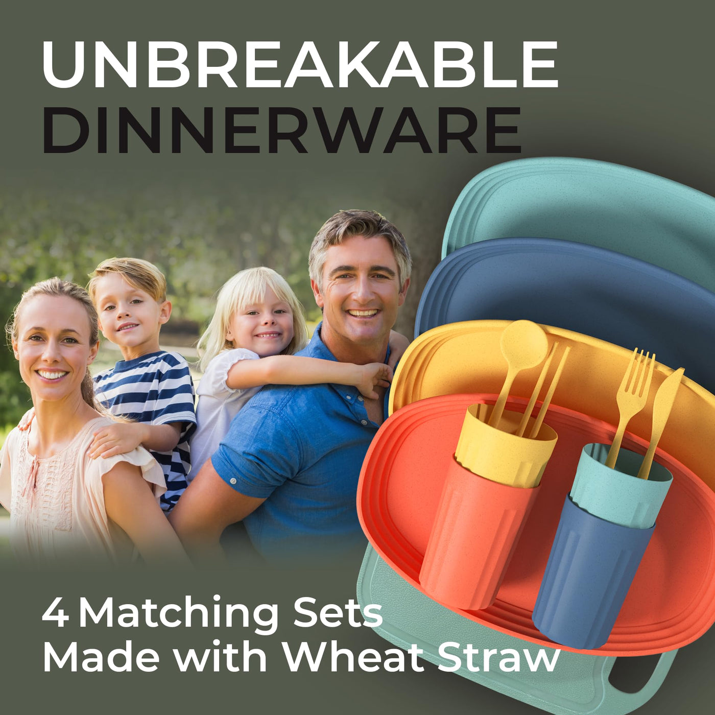 Insulated Picnic Backpack for Four with Blanket & Wine Cooler