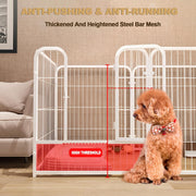6-Panel Foldable Metal Dog Playpen with Door – 120 × 60 × 60 cm