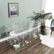 36-Panel Modular Metal Wire Small-Animal Enclosure – Two-Level Indoor Design