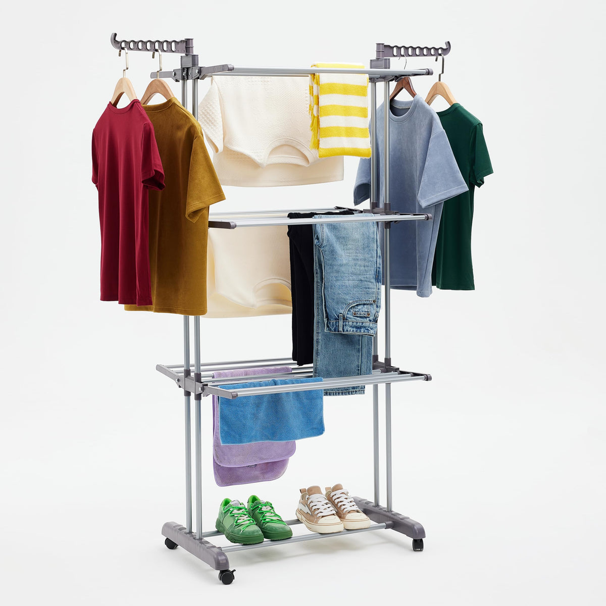 173 cm Clothes-Drying Tower with 6 Foldable Wings