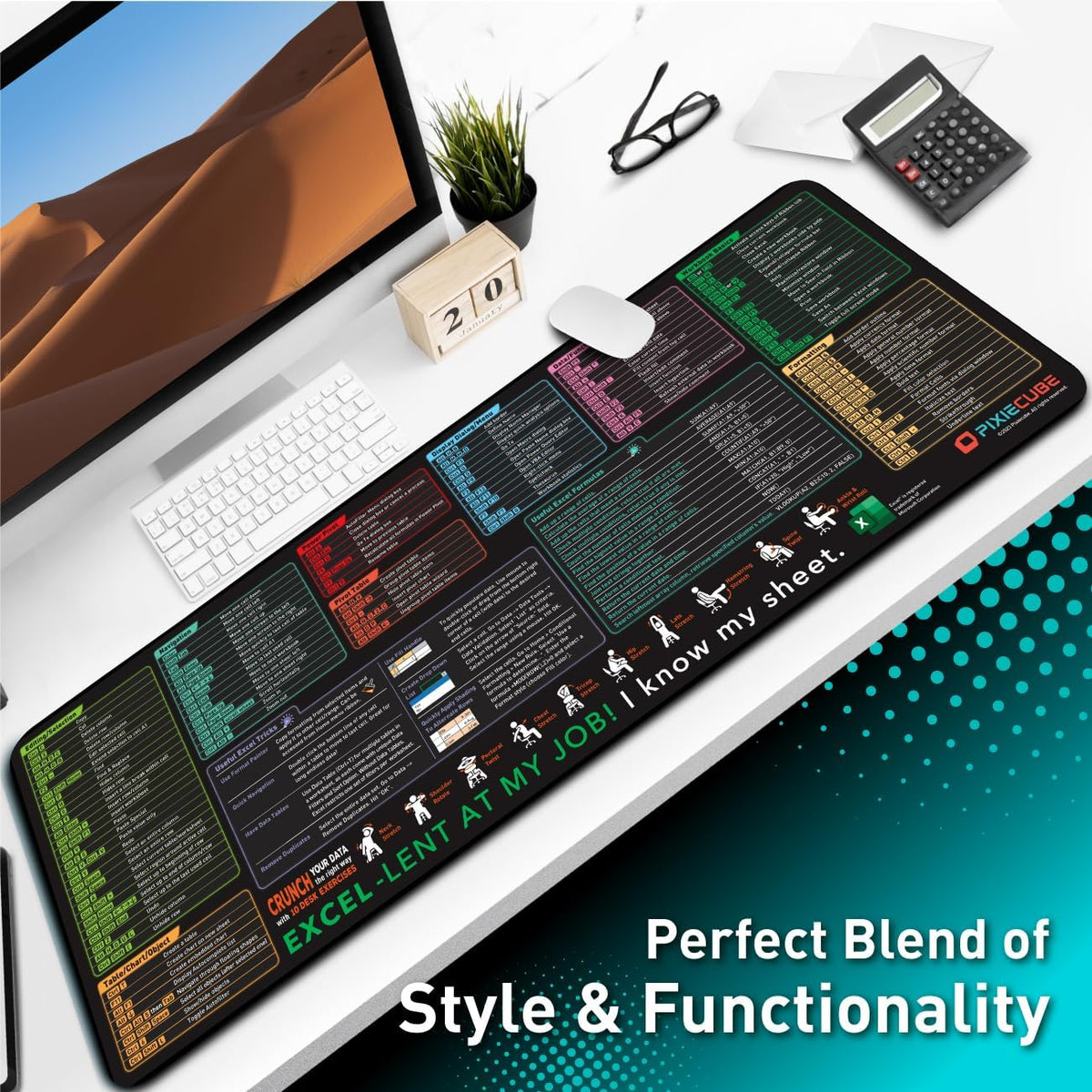 Extended Desk Mouse Pad – Multiple Sizes & Printed Designs