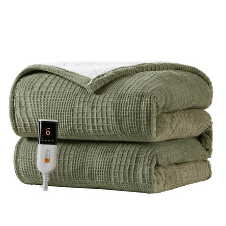 Texciting Heated Blanket Electric Blanket 150x200cm- Electric Throw with 9 Heat Settings&10 Hours Auto Off Heating Blanket,SAA Certified,Machine Washable (Black)