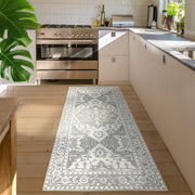 80 × 180 cm Grey Vintage Washable Runner