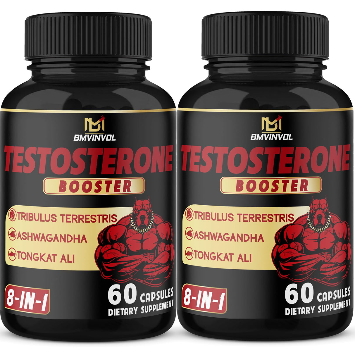 Test Booster for Men - 60 Capsules - 15500Mg Per Serving with Tribulus Terrestris, Ashwagandha Root & Tongkat Ali - 30 Day Supply