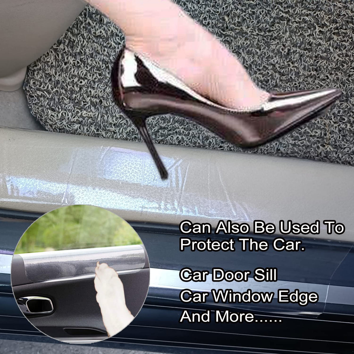 Clear Cut-to-Size Vinyl Door & Furniture Scratch Guard