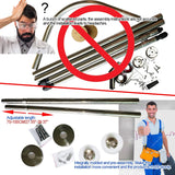 Stretchable 304 Stainless L Shaped Bathroom Bathtub Corner Shower Curtain Rod Rack (70-100cm X 70-100cm), Drill Free Install, for Bathroom, Clothing Store, Private space