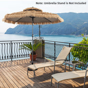 2.7–3 m Thatched Tiki Patio Umbrella with Tilt & Crank
