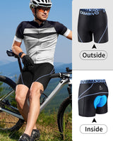 Men Cycling Underwear Shorts 3D Padded Bike Shorts Quick-Dry Cycling Shorts for MTB, Road Bike, Motorcycle, Commute