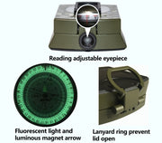 AF-4580 Lensatic Sighting Compass with Map Measurer