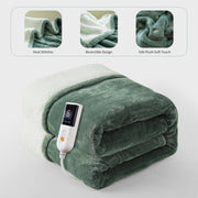 Silky Plush Electric Heated Throw Blanket – 6 Heat Levels, 10H Auto-Off, Machine Washable