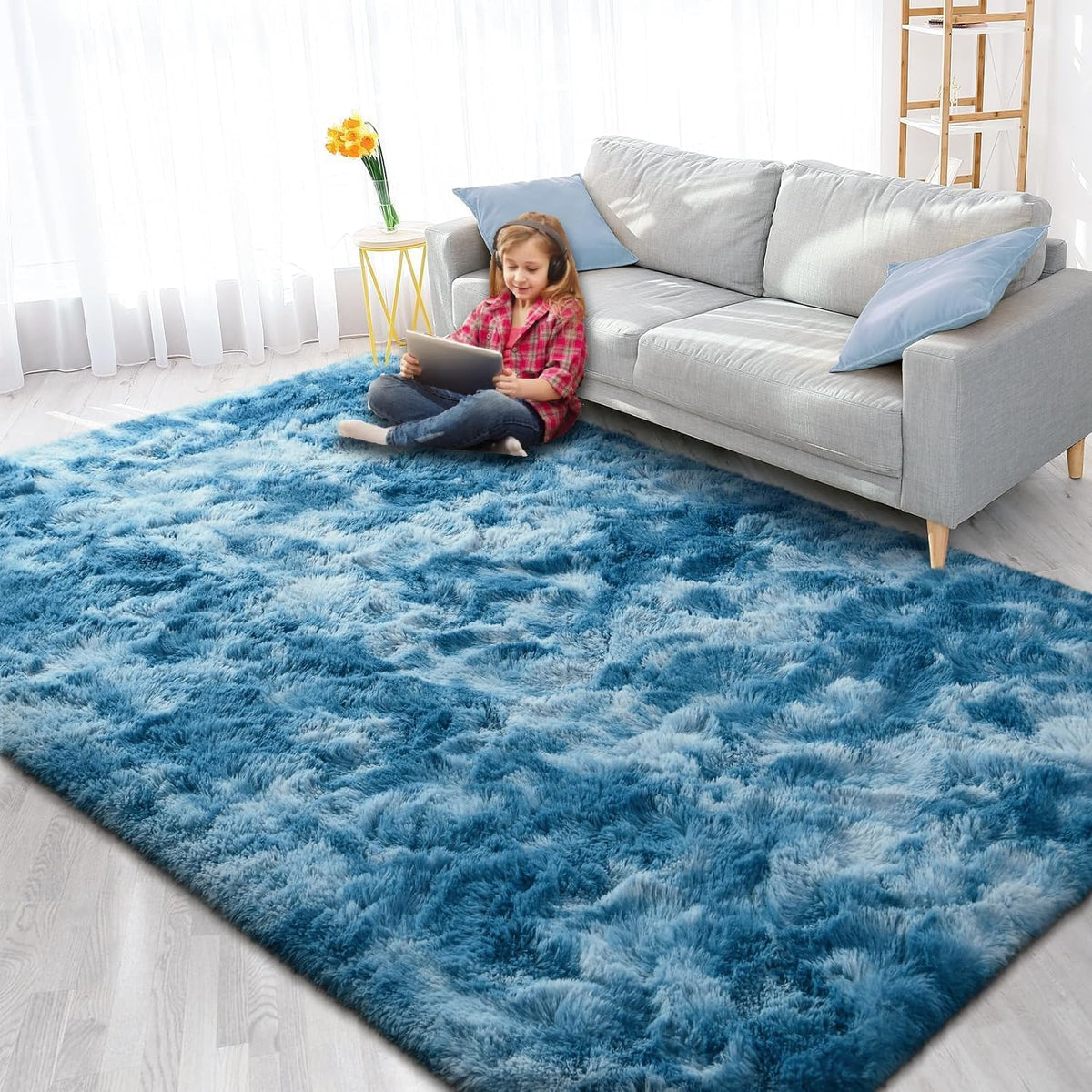 Ultra-Soft Washable Shaggy Area Rug – Pink, 80 × 160 cm