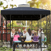 10 x 10 ft Double-Tier Gazebo Replacement Canopy – Black