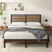 Zinus Kai Bamboo & Steel Queen Platform Bed – Brown