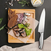 Stainless-Steel Kitchen Knife Set with 360° Rotating Block