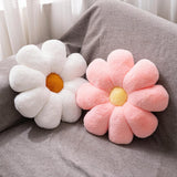 2 Pcs Flower Pillow Floor Cushion Decorative Throw Pillows Cute Aesthetic Pillows Cushions for Bedroom Preppy Room Bed Sofa Chair Decor (Pink & White)