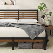 Zinus Kai Bamboo & Steel Queen Platform Bed – Brown